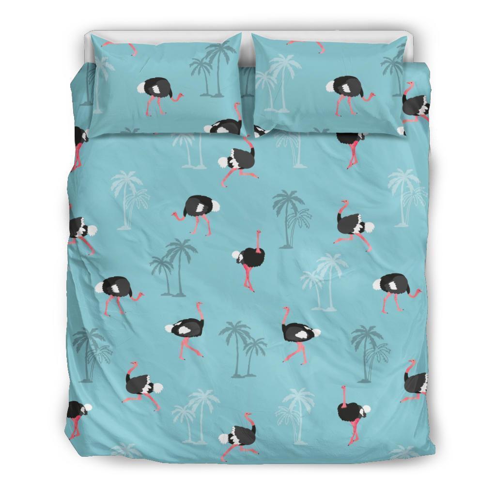 Ostrich Print Pattern Duvet Cover Bedding Set-grizzshop