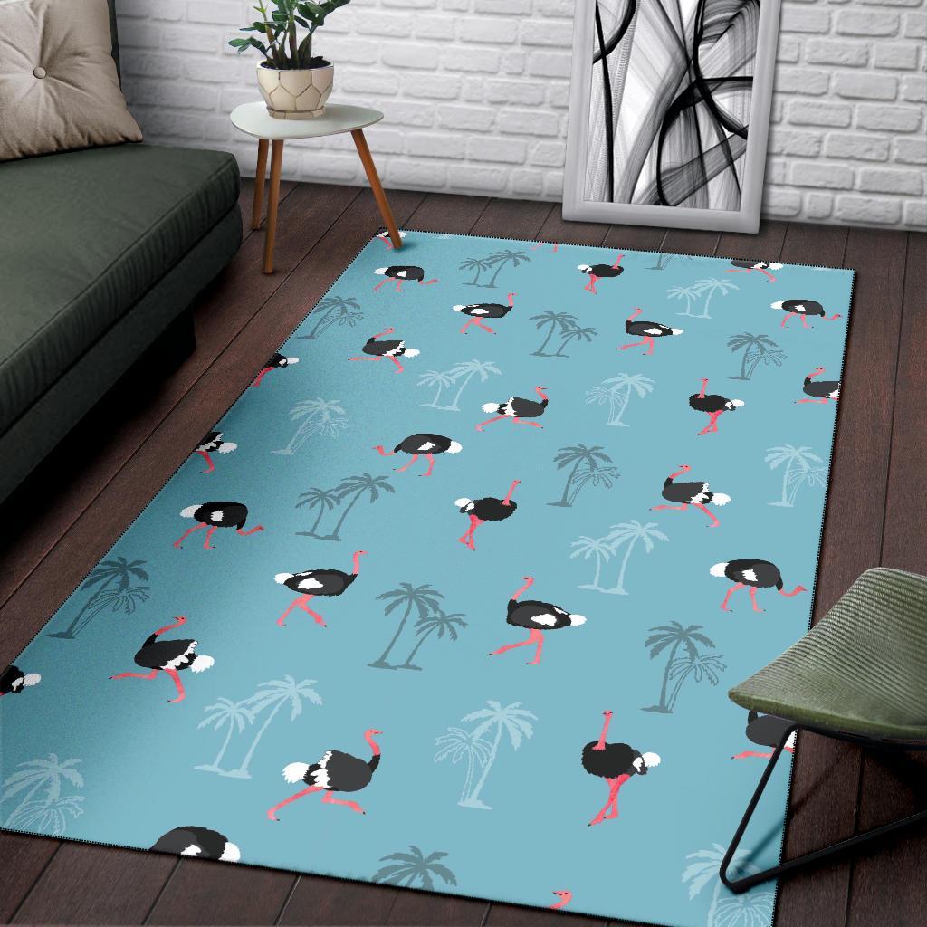 Ostrich Print Pattern Floor Mat-grizzshop