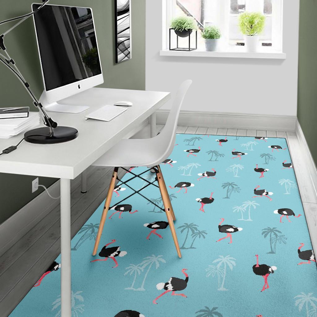 Ostrich Print Pattern Floor Mat-grizzshop
