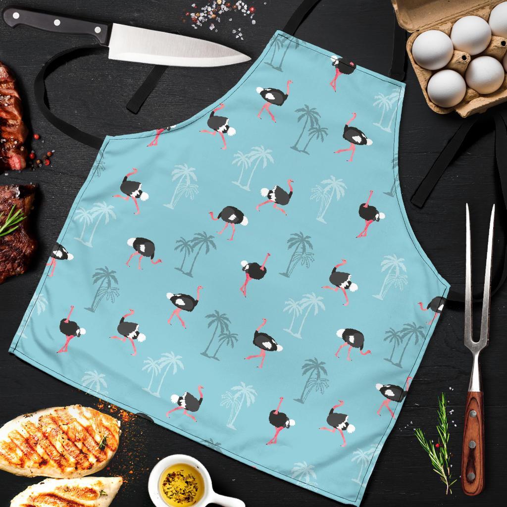 Ostrich Print Pattern Men's Apron-grizzshop