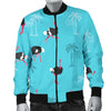 Ostrich Print Pattern Men's Bomber Jacket-grizzshop