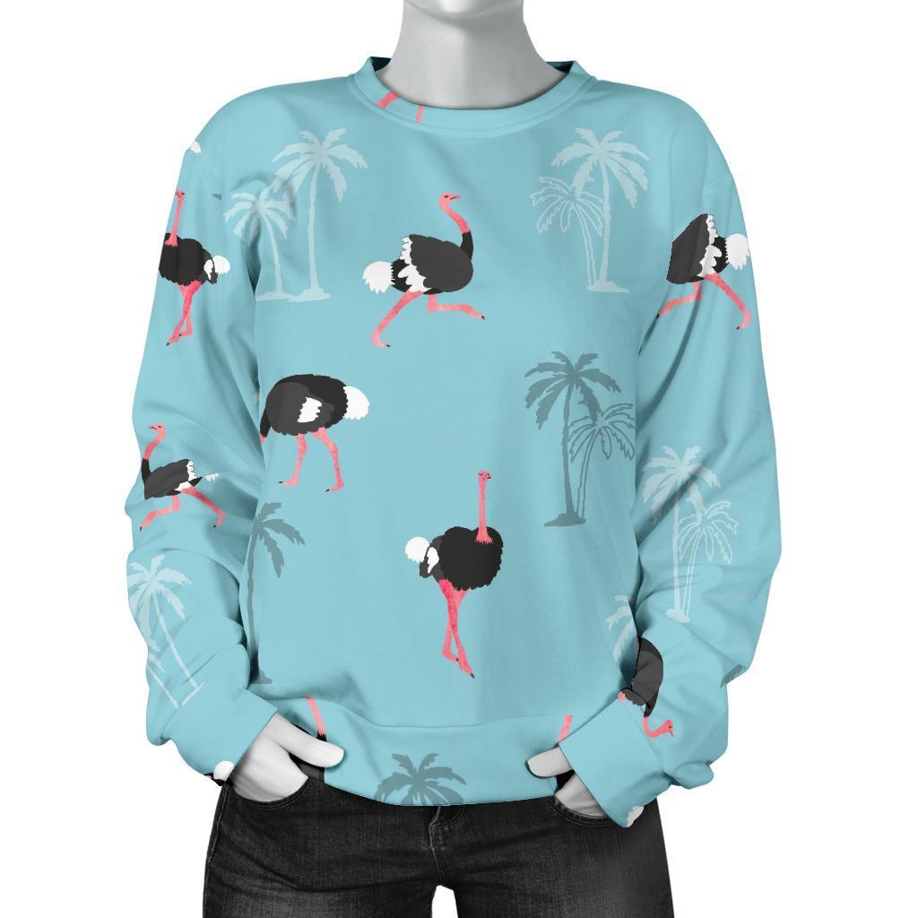 Ostrich Print Pattern Women's Sweatshirt-grizzshop