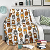 Otter Animal Family Pattern Print Blanket-grizzshop