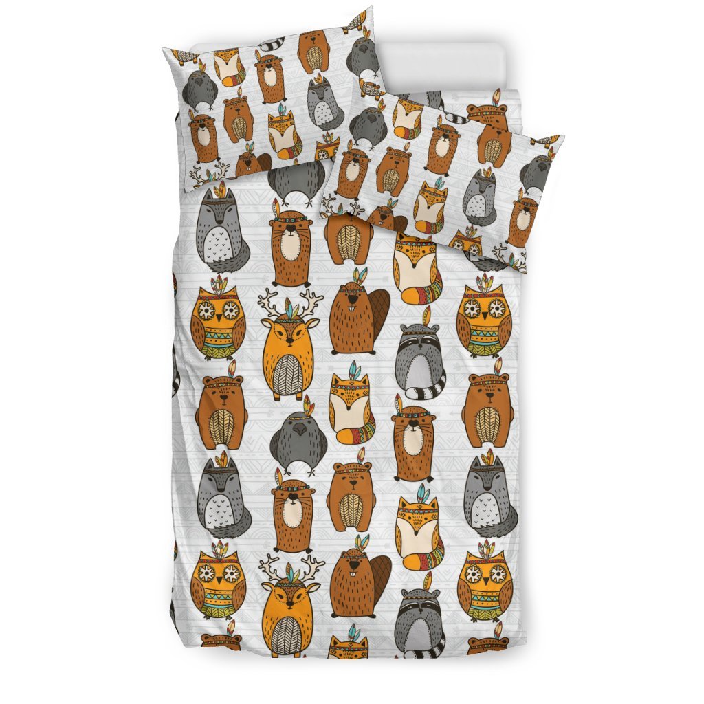 Otter Animal Family Pattern Print Duvet Cover Bedding Set-grizzshop