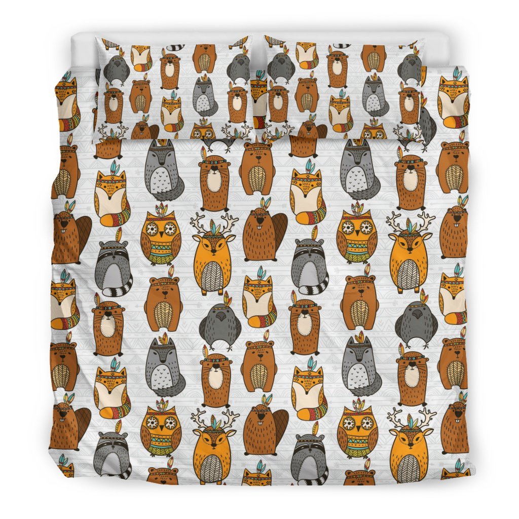 Otter Animal Family Pattern Print Duvet Cover Bedding Set-grizzshop