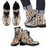 Otter Animal Family Pattern Print Men Women Leather Boots-grizzshop