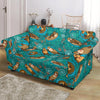 Otter Print Pattern Loveseat Cover-grizzshop