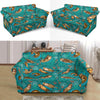 Otter Print Pattern Loveseat Cover-grizzshop