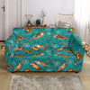 Otter Print Pattern Loveseat Cover-grizzshop