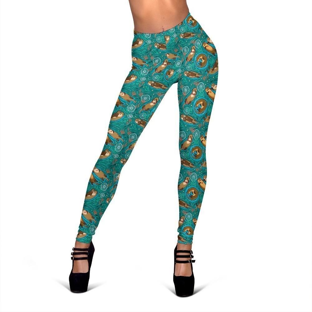 Otter Print Pattern Women Leggings-grizzshop