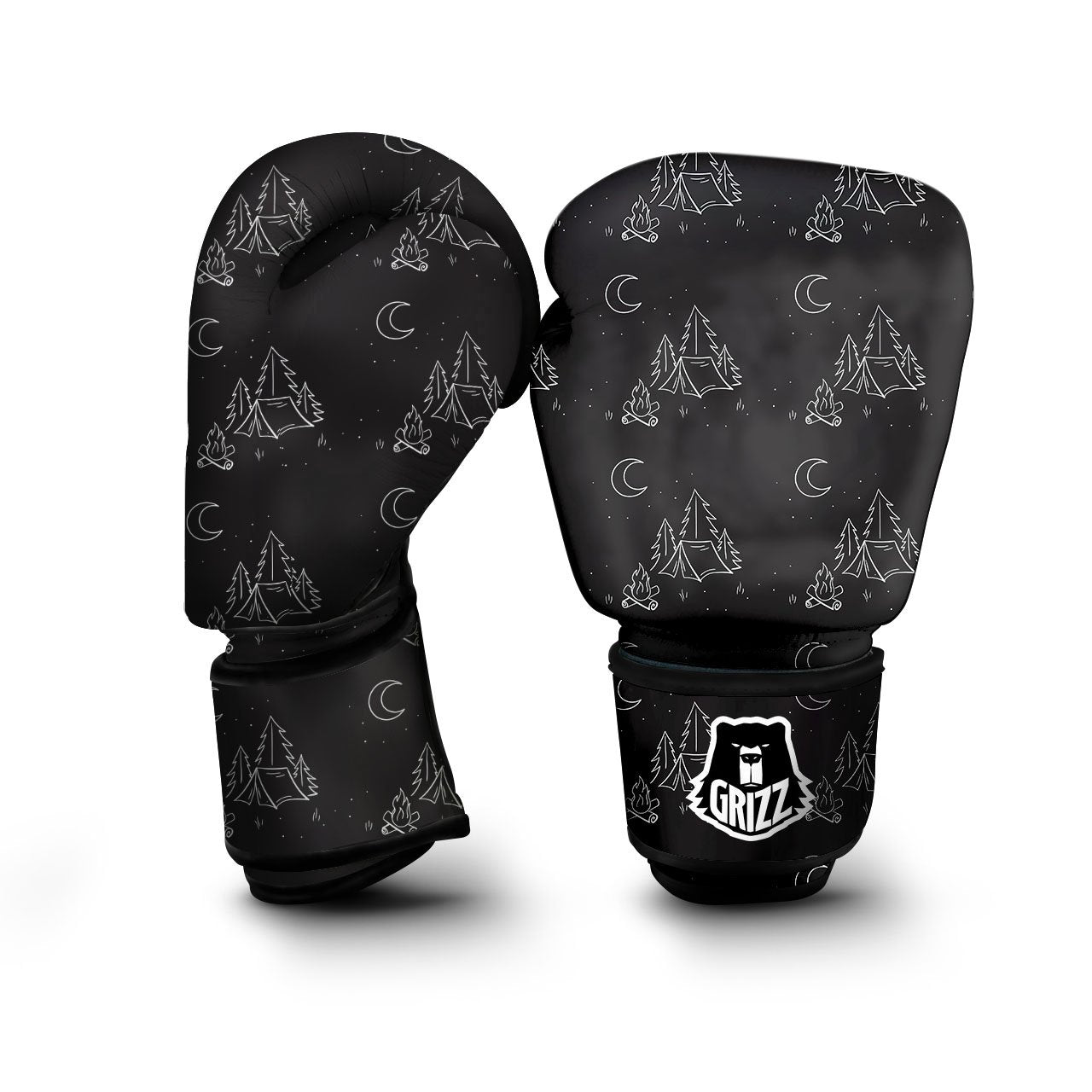 Outdoor Camping Print Pattern Boxing Gloves-grizzshop