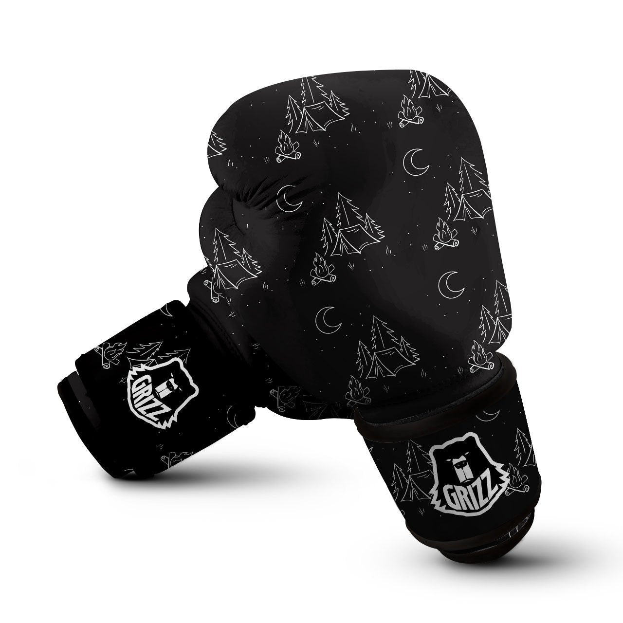 Outdoor Camping Print Pattern Boxing Gloves-grizzshop