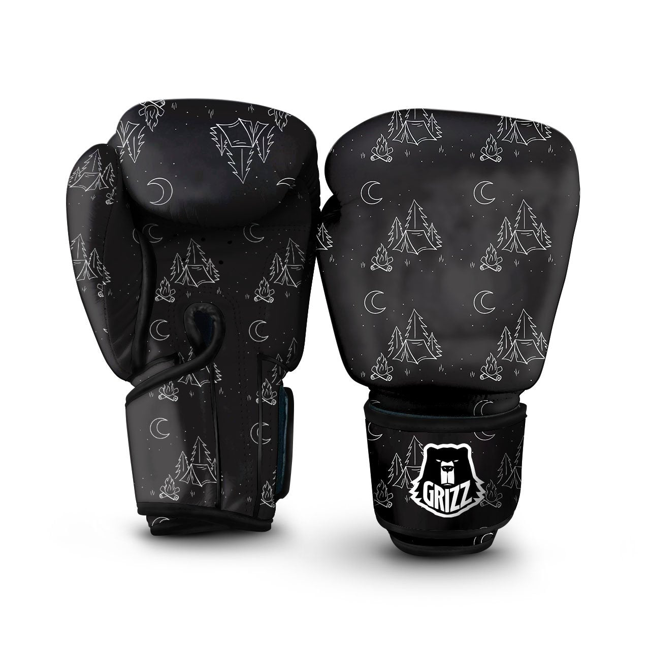 Outdoor Camping Print Pattern Boxing Gloves-grizzshop