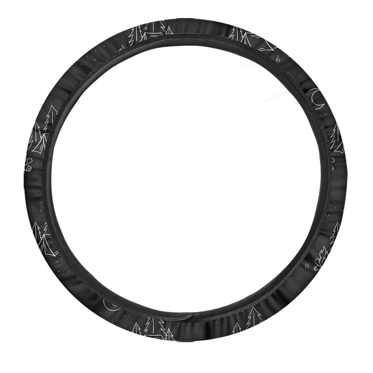 Outdoor Camping Print Pattern Car Steering Wheel Cover-grizzshop