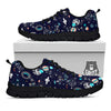 Outer Galaxy Space Universe Print Pattern Black Sneaker-grizzshop