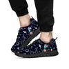 Outer Galaxy Space Universe Print Pattern Black Sneaker-grizzshop