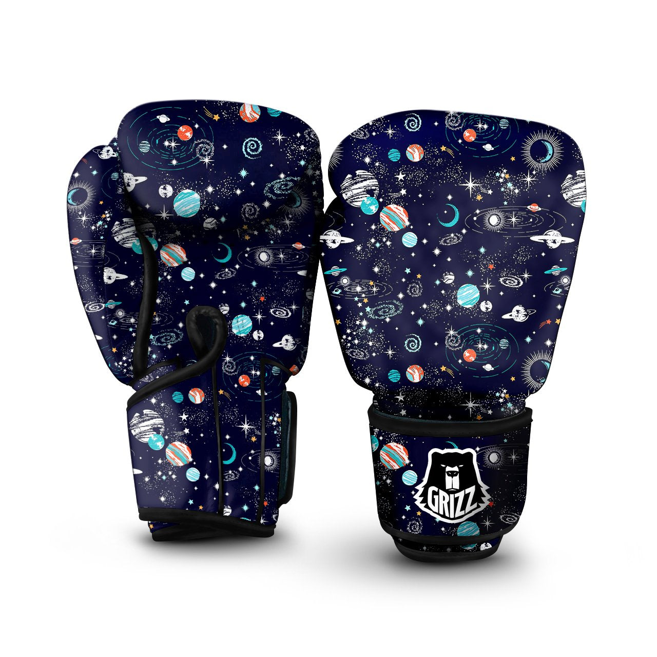 Outer Galaxy Space Universe Print Pattern Boxing Gloves-grizzshop
