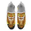 Owl At Night Print White Athletic Shoes-grizzshop