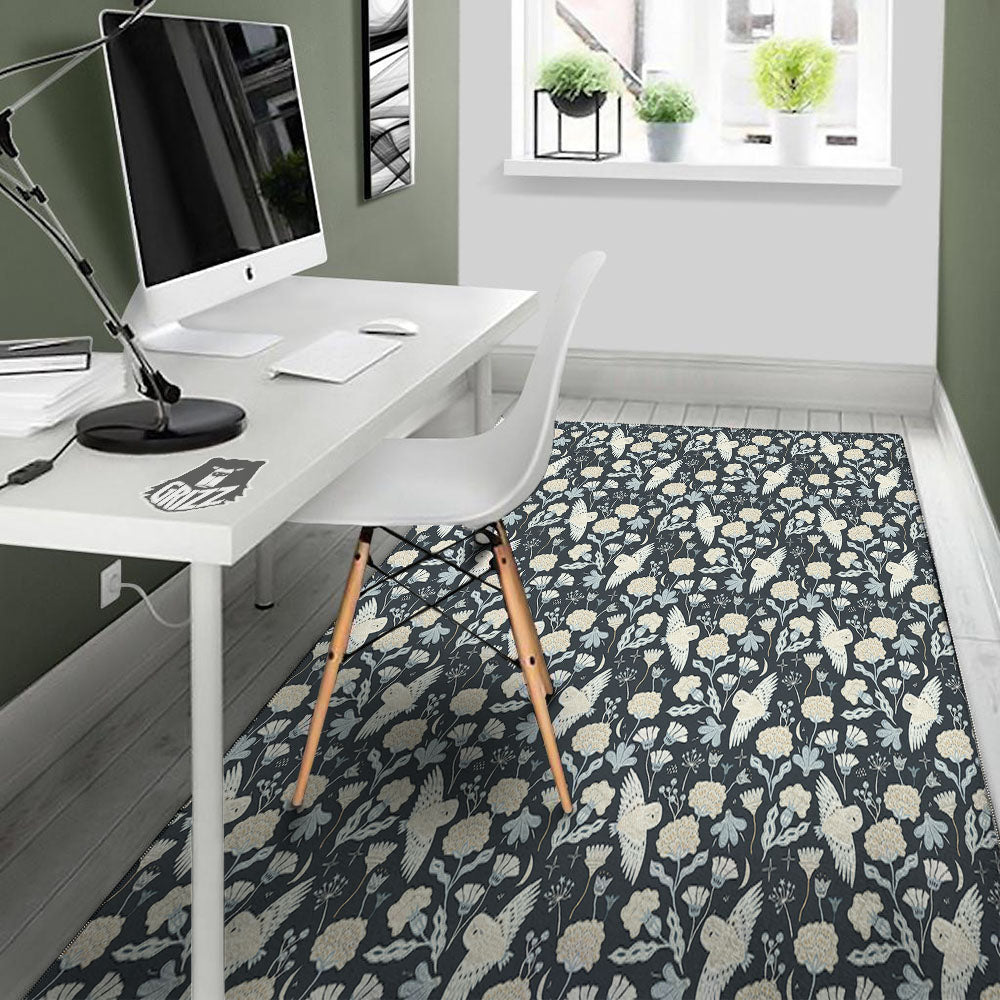 Owl Bohemian Print Pattern Floor Mat-grizzshop