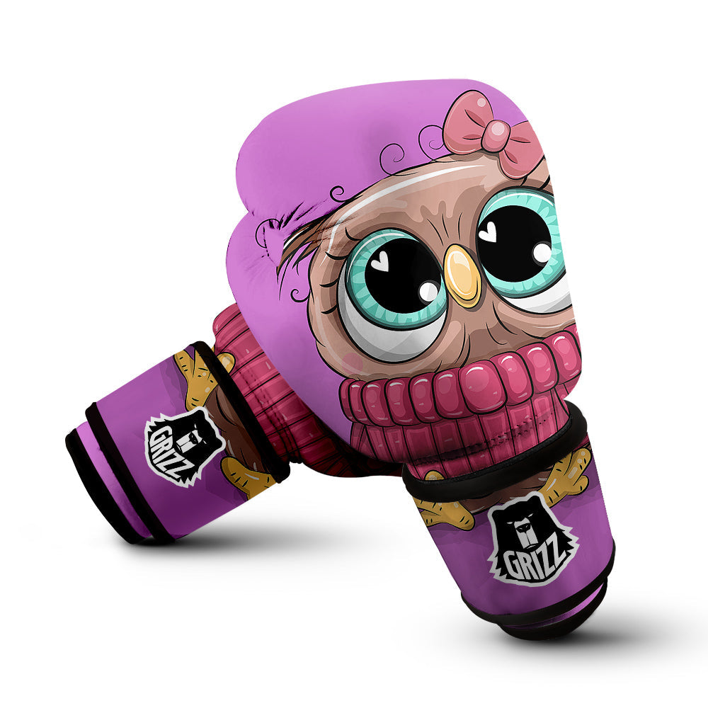 Owl Cute Print Boxing Gloves-grizzshop