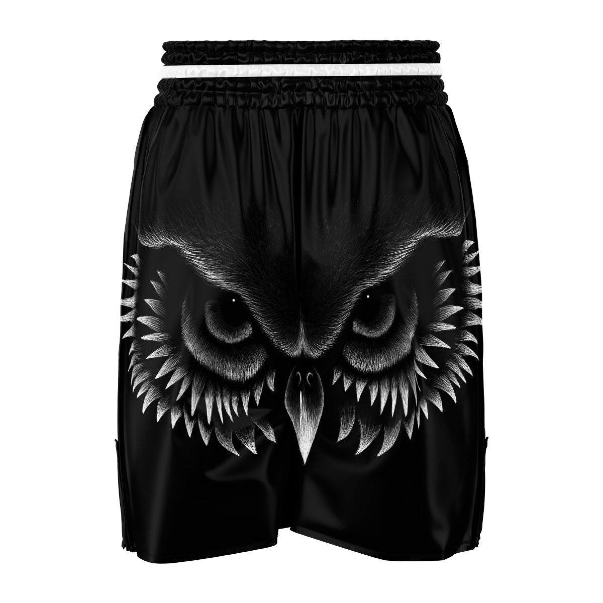 Owl Eyes Print Boxing Shorts-grizzshop
