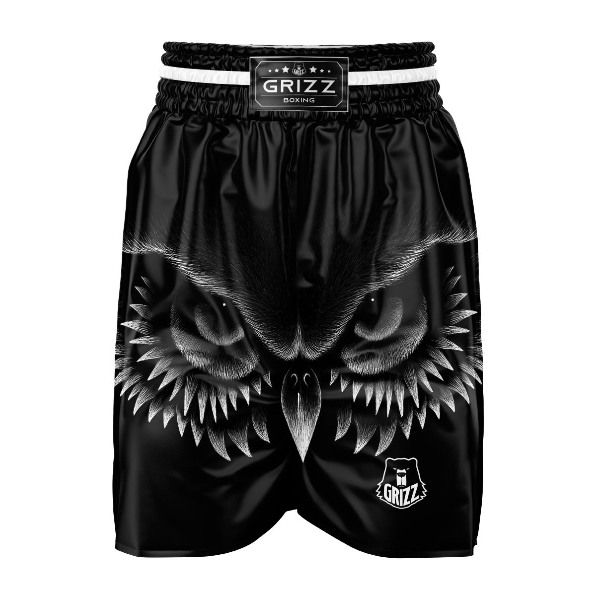 Owl Eyes Print Boxing Shorts-grizzshop