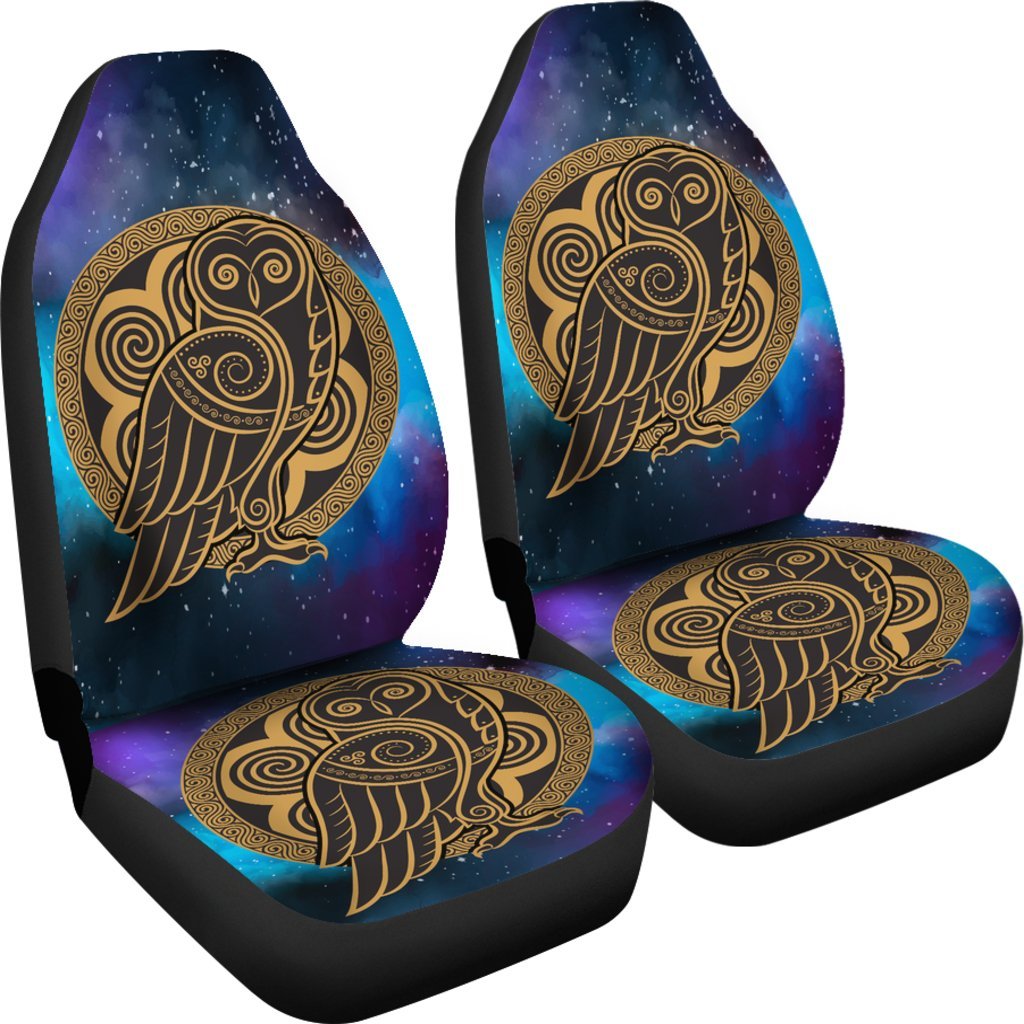 Owl Golden Space Car Seat Cover Universal Fit-grizzshop