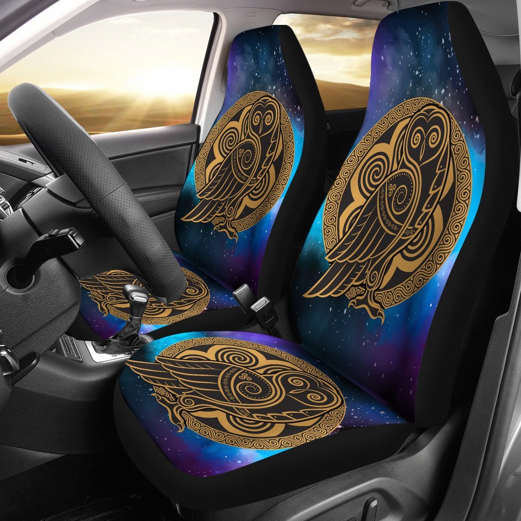 Owl Golden Space Car Seat Cover Universal Fit-grizzshop