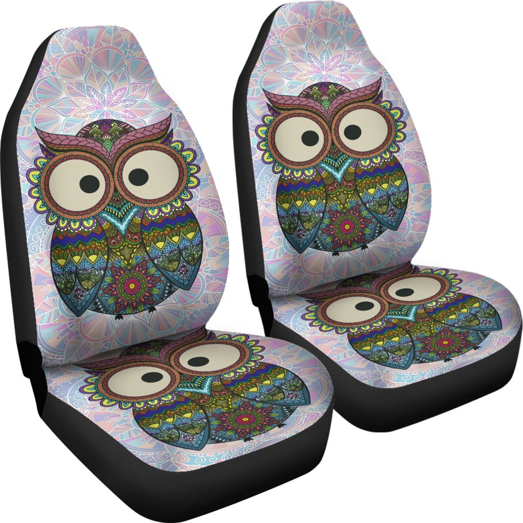 Owl Mandala Soft Car Seat Cover Universal Fit-grizzshop