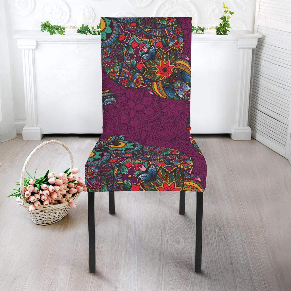 Owl Ornamental Print Pattern Chair Cover-grizzshop