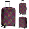 Owl Ornamental Print Pattern Luggage Cover Protector-grizzshop