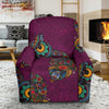 Owl Ornamental Print Pattern Recliner Cover-grizzshop