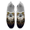 Owl Portrait Print White Athletic Shoes-grizzshop