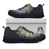 Owl Spiritual With Moon And Sun Print Black Sneaker-grizzshop