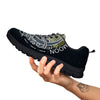 Owl Spiritual With Moon And Sun Print Black Sneaker-grizzshop