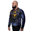 Owl Steampunk Print Men's Bomber Jacket-grizzshop