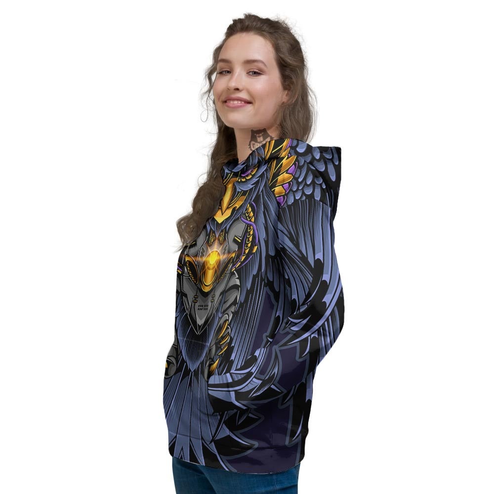 Owl Steampunk Print Women's Hoodie-grizzshop