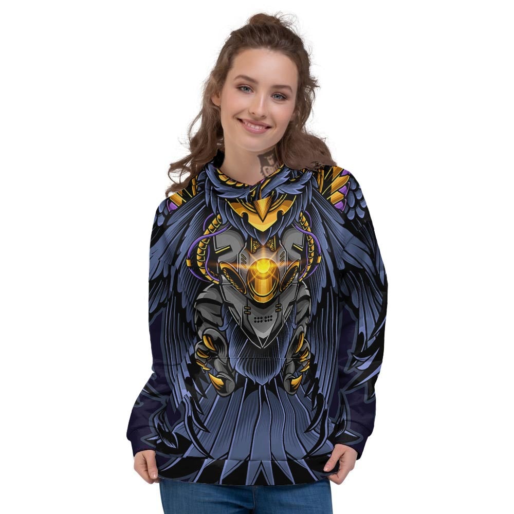 Owl Steampunk Print Women's Hoodie-grizzshop
