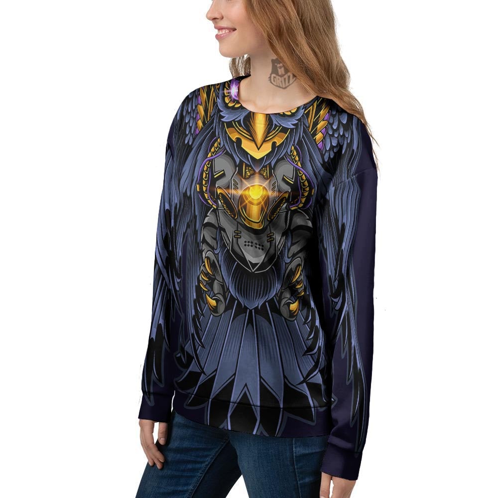 Owl Steampunk Print Women's Sweatshirt-grizzshop