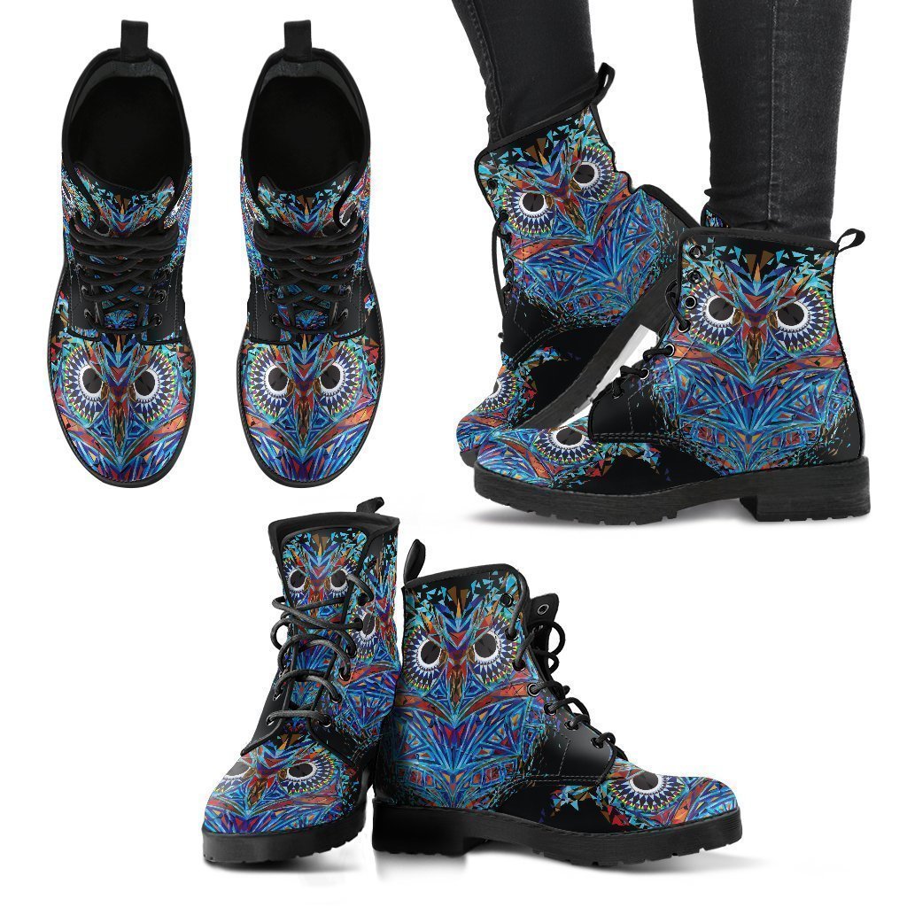 Owl Women's Leather Boots-grizzshop