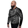 Owl Yin Yang Print Men's Bomber Jacket-grizzshop