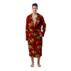 Ox And Chinese New Year Print Pattern Men's Robe-grizzshop