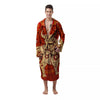 Ox Sign Chinese Horoscope Print Men's Robe-grizzshop