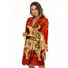 Ox Sign Chinese Horoscope Print Women's Robe-grizzshop