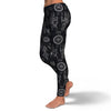 Pagan Gothic Wiccan Witch Pattern Print Pattern Women Leggings-grizzshop