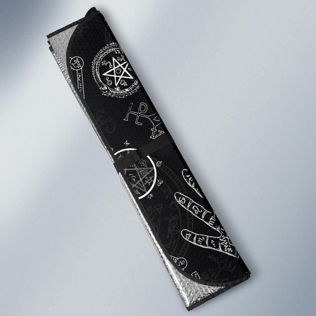 Pagan Wiccan Witch Pattern Print Car Sun Shade-grizzshop