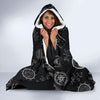 Pagan Wiccan Witch Pattern Print Hooded Blanket-grizzshop