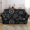 Pagan Wiccan Witch Pattern Print Loveseat Cover-grizzshop