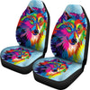 Painted Wolf Universal Fit Car Seat Covers-grizzshop