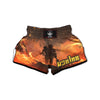 Painting Brave Firefighter Print Muay Thai Boxing Shorts-grizzshop